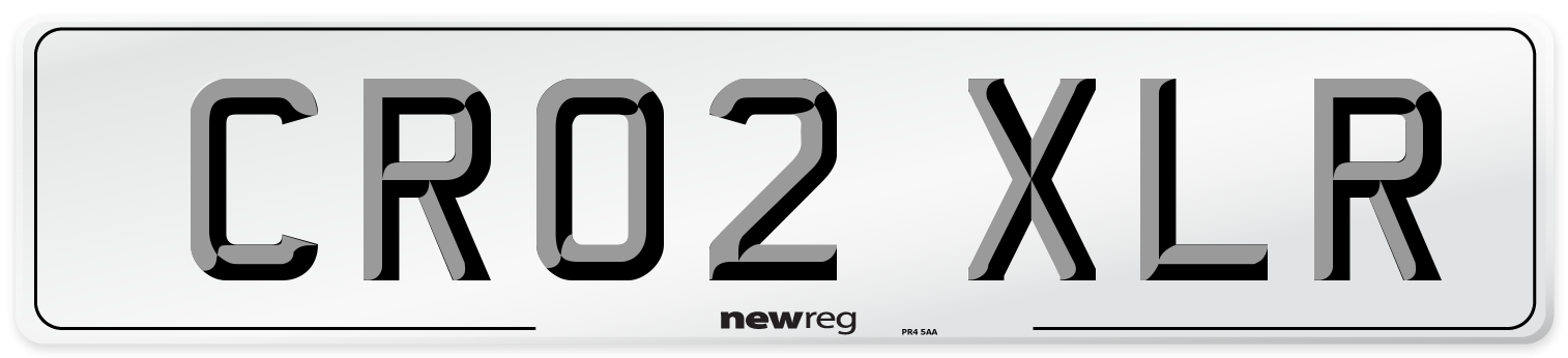 CR02 XLR Number Plate from New Reg